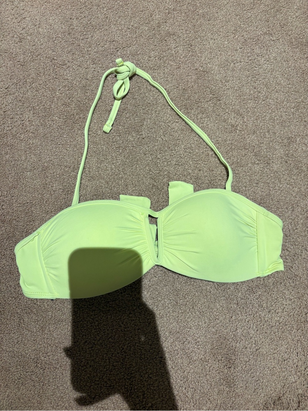 Ardene yellow Bandeau Halter Swim Top size small